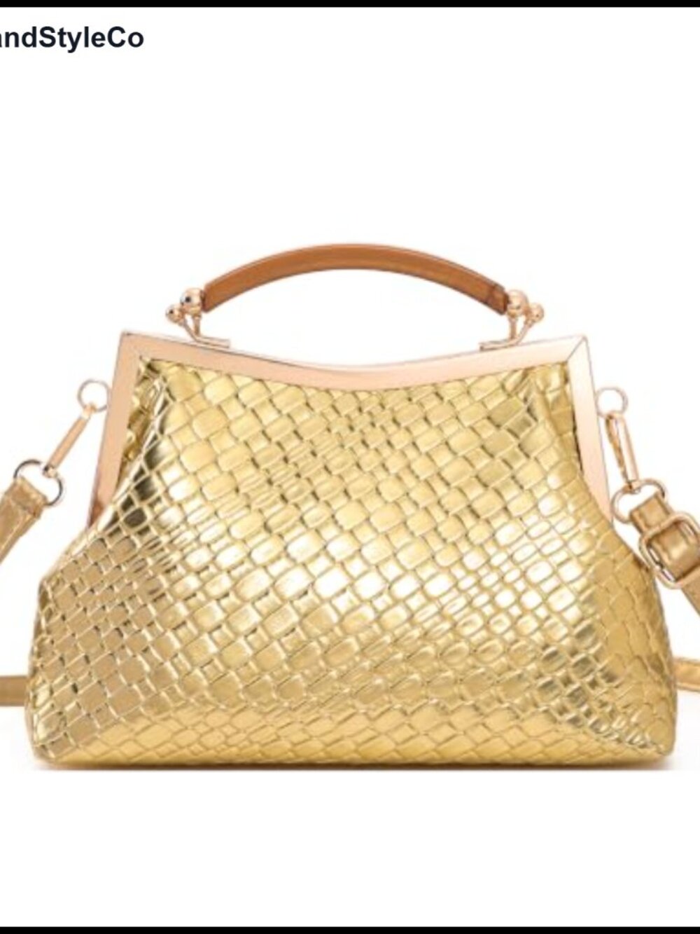 Braided Evening Clutch Crossbody Purse PU Leather Formal Bag